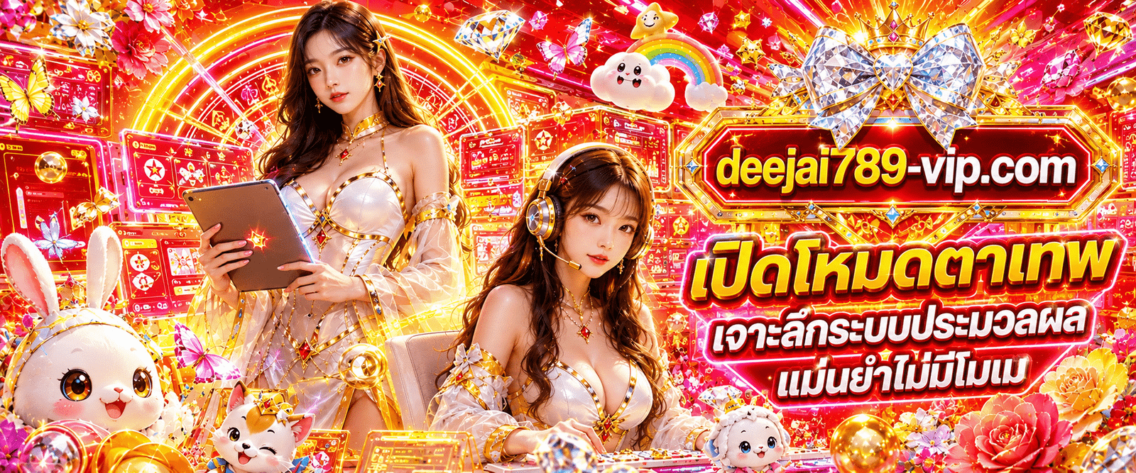 แบนเนอร์ระบบเปิดโหมดตาเทพ แนะนำการเจาะลึกระบบประมวลผลแม่นยำโปร่งใสไม่มีโมเม กับ DEEJAI789